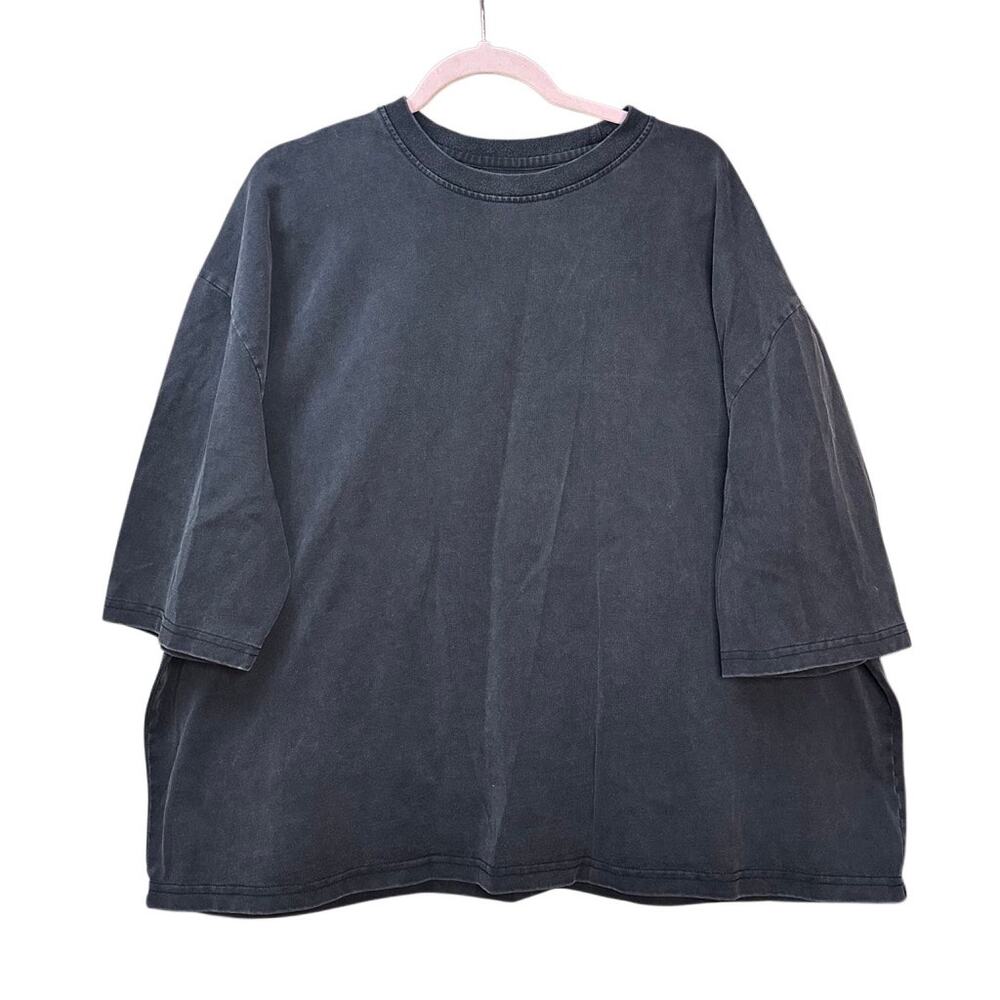 Machus‎ Private Label Men’s Oversized T Shirt Washed Black Size Small - Picture 5 of 5